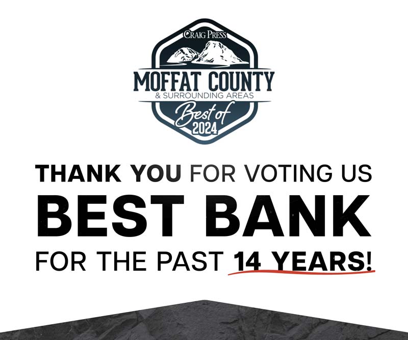 Thank you for voting us BEST BANK for the past 14 years!
